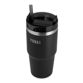 COPO TERMICO PICHAU HR120, 600ML, COM CANUDO, PRETO, PG-HR120-BL01 - DESCONTADO EM FOLHA