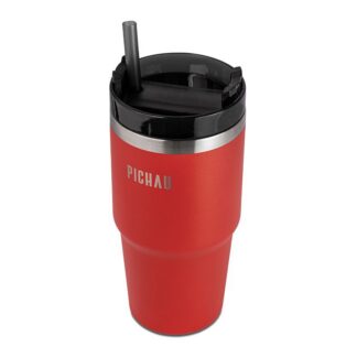 COPO TERMICO PICHAU HR120, 600ML, COM CANUDO, VERMELHO, PG-HR120-RD01 - DESCONTADO EM FOLHA
